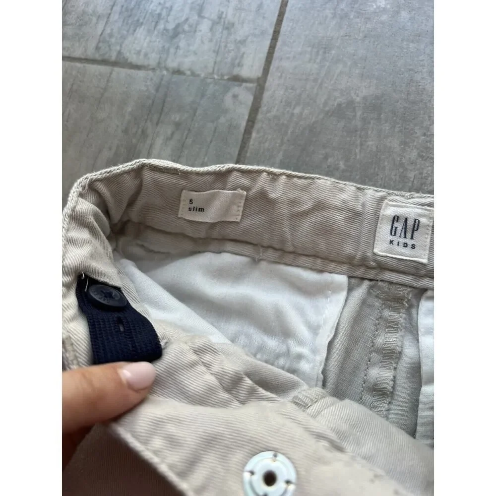 Gap Kids Toddler Boy Cargo Shorts Khaki Tan Cotton Everyday Casual Dressy 5 Slim